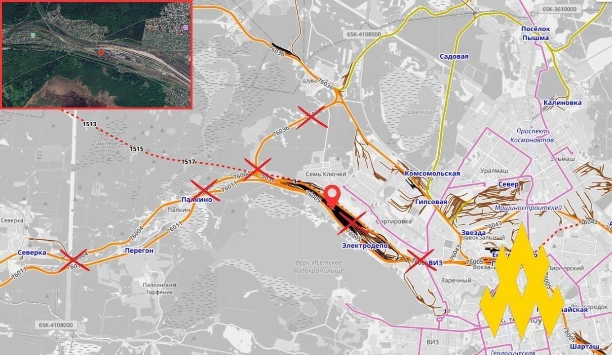 Сбой на всех стратегических направлениях: "Атеш" парализовал ж/д узел под Екатеринбургом